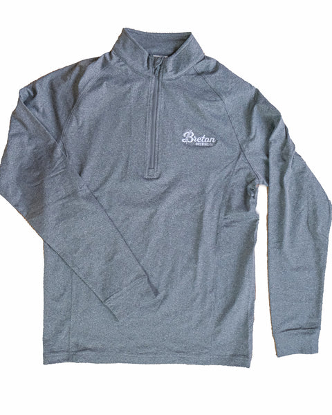 '1/4 zip Shirt - Heather Grey