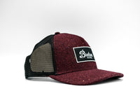 'Trucker Hat - Maroon Tweed/Black'