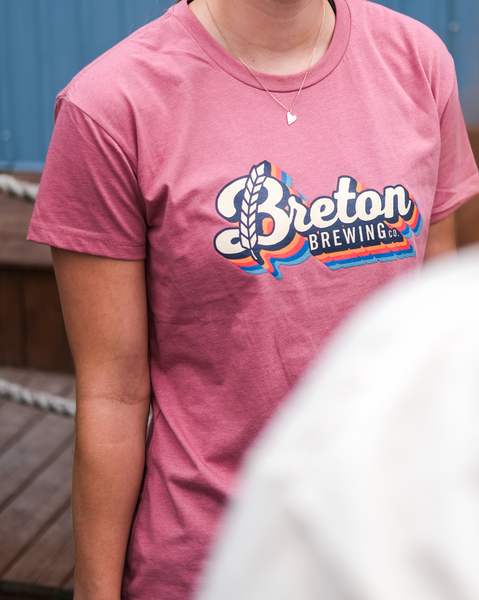 Next Level Fem T- Heather Mauve- Retro Cursive