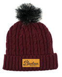 Knitted Pom Toque - Maroon