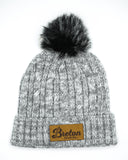Knitted Pom Toque - Grey